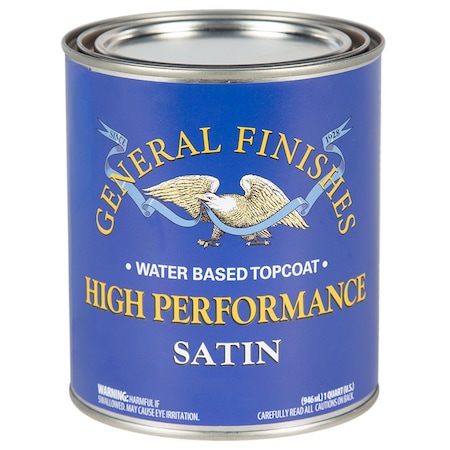 1 Qt Clear High Performance Water-Based Topcoat, Satin